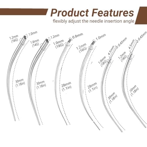 Piercing Ball Grabber Tool for Changing Jewelry,14G 16G 18G 20G Stainless Steel Piercing Tapers with Threaded & Threadless Insertion Pins for Ear/Nose/Cartilage/Dermal/Septum, Eyebrow/Tongue - Thumbnail 4