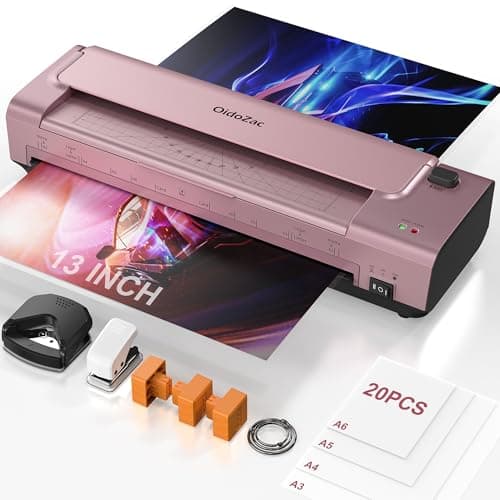 13 Inch Laminator Machine, A3 Personal Laminator Kit for Teachers with 20 Laminating Sheets, Hot Cold Thermal Lamination 11x17 with Anti-Bend Plate, ABS Anti-Jam & 20dB Quiet for Home Office School - Image 1