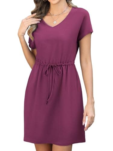 Wedding Guest Boho Maxi Cocktail Prom Dress Summer Homecoming HOCO Formal Midi Casaul Dresses for Women 2026 Tennis Athletic Pink Dress Beach Vacation Clothes Fashion Clothing Business Outfits M - Thumbnail 4