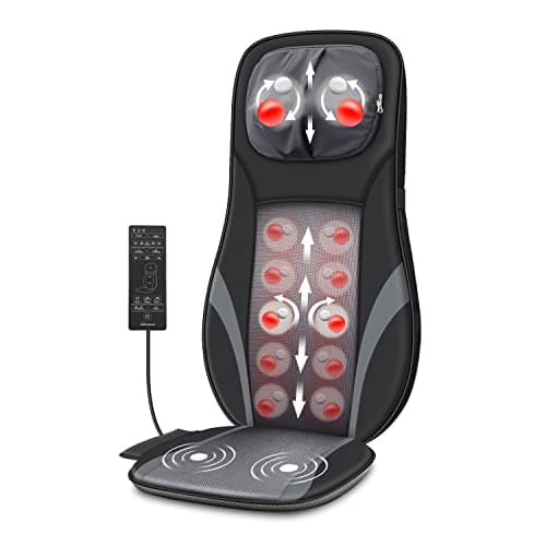 Snailax Shiatsu Back Massager with Heat -Deep Kneading Massage Chair Pad with Adjustable Intensity, Shiatsu Chair Massager to Relax Full Body Muscle，Gift for Mother - Image 1