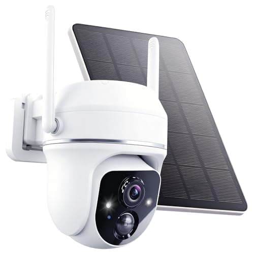 Solar WiFi Security Camera, 3MP PTZ Outdoor Solar & Battery Powered , 360°View, AI Detection, 2-Way Talk, Spotlight Siren, IP65, Cloud & SD Storage Up to 512GB (About 180-Day Storage SD Card Included) - Image 1