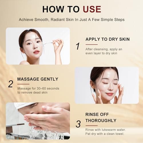 White Rice Peeling Ampoule Exfoliating Serum 80ml, Peel Shot Glow Exfoliating Face Serum, Soft Exfoliating Body Scrub Dead Skin Cells, Whitehead Blackheads Remover for All Skin Types korean skin care - Thumbnail 6