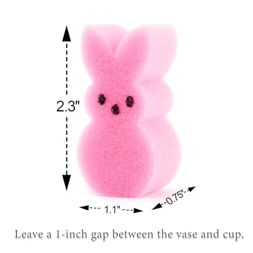 ORIENTAL CHERRY Easter Decorations - Easter Peeps Bunnies Vase Filler Set, Spring Decor Home Indoor Decoration Centerpieces for Tables - Thumbnail 3