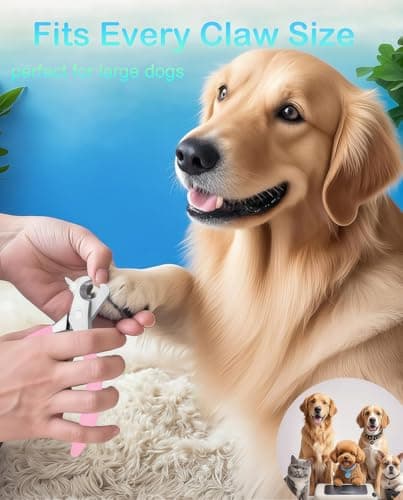 HEYCROWN Large Dog Nail Clippers Wide Jaw Opening Heavy Duty Dog Nail Trimmer Cat Claw Clippers - Thumbnail 4