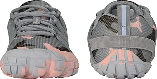 Weweya Women Barefoot Road Running Shoes Minimal Wide Cross Training for Ladies Runners Athletic Hiking Trekking Toes Sneakers Workout Footwear Pink Camo US Size 7 7.5 - Thumbnail 6