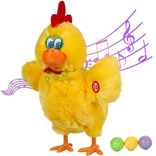 dgdgcool Easter Toys Chicken Laying Eggs Electric Chicken Stuffed Animal Dancing Toy Stuffed Plush Toy with Music - Image 1