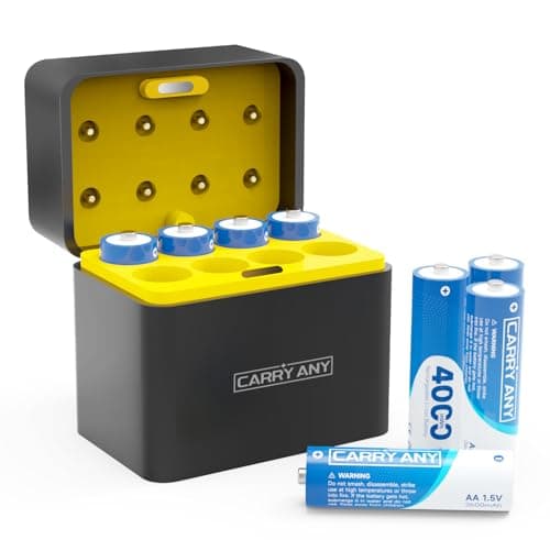 CARRY ANY Rechargeable Batteries Lithium 8 Pack with Charger - 1.5V 4000mWh High Capacity Rechargeable AA Battery, Li-ion Doubel A Batteries for Blink Outdoor Camera - Image 1