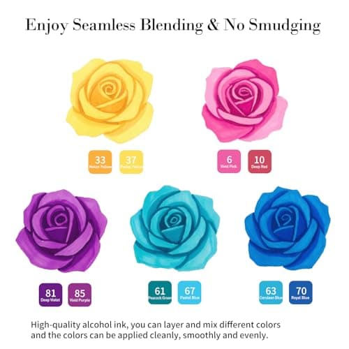 WELLOKB Alcohol Markers, 80 Colors Dual Brush Tip Permanent Art Markers, Coloring Marker, for Book Painting Card Making, Christmas gift for Adults Artists - Thumbnail 3