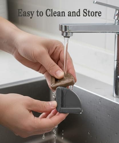 Adabuli Silicone Non-Slip Cutting Board Feet, Reusable Removable Chopping Boards Feet for Home Kitchen Countertops (Brown, Gray) - Thumbnail 6