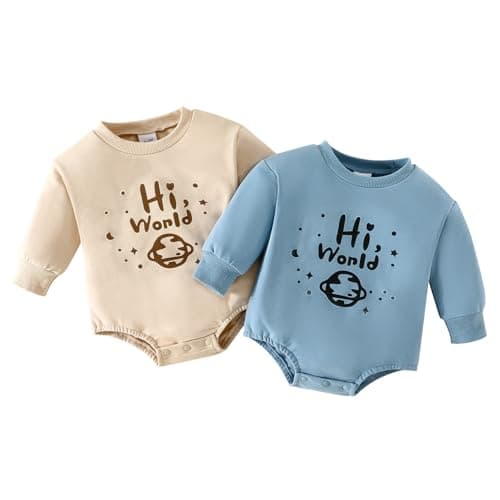 ChuYuKu Baby Boy Clothes Fall Winter 2Pcs Set Long Sleeve Newborn Onesies Sweatshirt Infant Outfits Gift 0-12M - Image 1