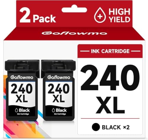 240XL Black Ink Cartridges Compatible for Canon PG-240 XL PG-240XL 2-Pack
