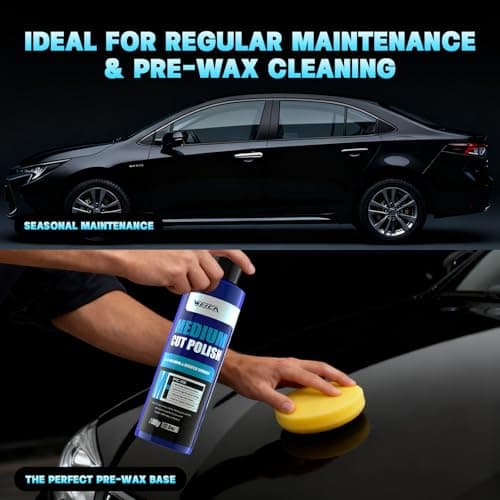 WEICA Medium Cut Polish - 17.6 Bottle for Swirl Marks & Light Scratch Removal - Safe Car Paint Polishing Compound - Use by Dual Action Polisher or Hand - All Clear Coats - Thumbnail 5