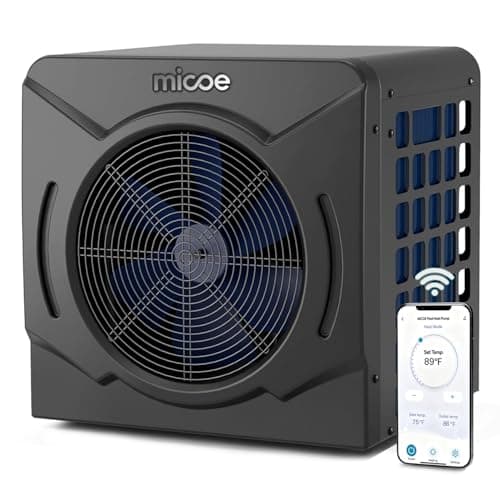 MICOE 18000 BTU Pool Heater for Above Ground Pools, Swimming Pool Heat Pump, Heating and Cooling, Smart App Control，Titanium Heat Exchanger, Ultra Quiet 50dB, 110V - Image 1