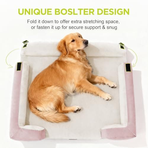 Orthopedic Dog Beds for Large Medium Dogs, Big Waterproof Memory Foam Pet Couch Bed with Removable Washable Cover, Tennis Ball Toy, 36x27 - Thumbnail 3