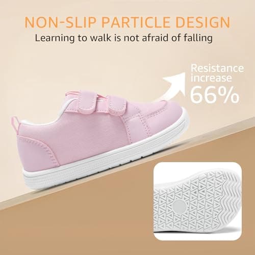 STQ KIDS Wide Toe Box Toddler Shoes Zero Drop Barefoot Shoe Girls Non-Slip Kid Tennis Sneakers Lightweight First Walking Running Shoe for Preschool Sports Water Pink Toddler Size 10 - Thumbnail 6