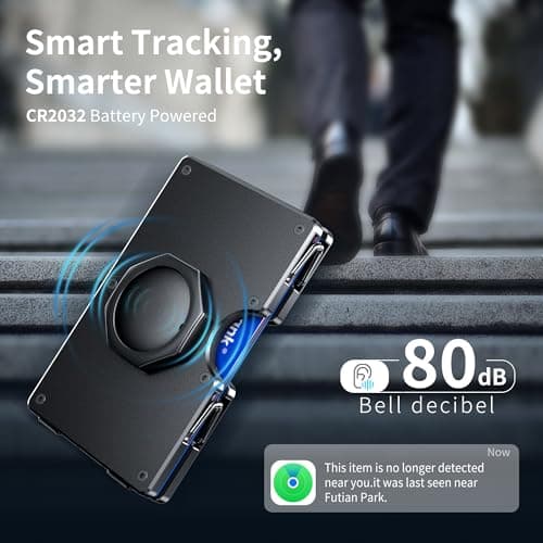 BIIGELL Wallet for Men - Air Tags Metal Wallet Work with Apple Find My(iOS Only), Mens Wallet with Removable Money Clip, RFID Blocking Credit Card Holders, Slim Wallet Tracker(Air Tags included) - Thumbnail 4