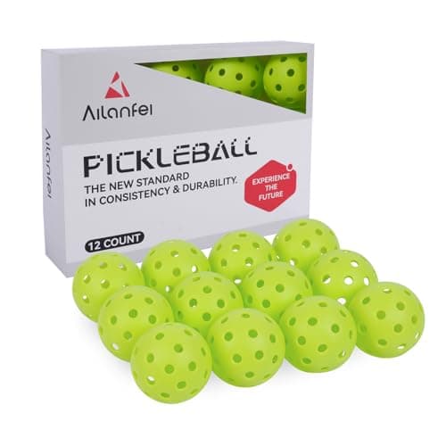 AILANFEI ALANFEI 12-Pack Premium Pickleball Balls -Compliant USAP Approved, 40 Holes Outdoor/Indoor Pickle Balls， Perfectly Balanced, High Bounce True Flight, Pickle Ball for Tournament Play - Image 1