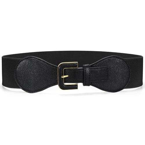 SUOSDEY Wide Waist Belt for Women Dresses Elastic Chunky Belt with Gold Buckle Fashion Thick Stretchy Ladies Belt - Image 1