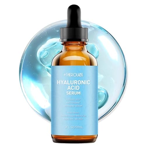 +1Herolabs Hyaluronic Acid Serum for Face with Vitamin B5, C, E & Niacinamide, Hydrating & Plumping Face Serum for Sensitive Skin, Fragrance-Free 2 Fl Oz - Image 1
