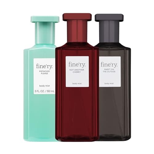 Fine’ry Mist & Match Body Mist Trio Gift Set | Not Another Cherry, Pistachio Please, Sweet On the Outside | Sweet & Fruity Hair & Body Spray Fragrances for Women | Vegan & Cruelty-Free (5 oz each) - Image 1