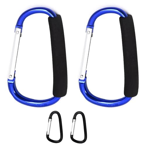 Stroller Hooks for Hanging Bags and Shopping Hanging Purses, Large Stroller Accessories Multifunctional Stroller Hook Organizer for Travel Car Seats,