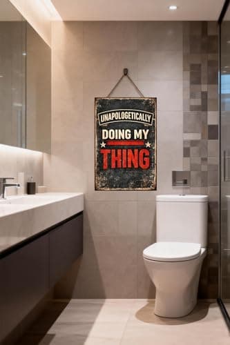 Unapologetically Doing My Thing Tin Sign Bold Quote Metal Wall Art Vintage Rustic Plaque Motivational Decorative Sign for Home Office Garage Man Cave Wall 8x12 Inch - Thumbnail 3