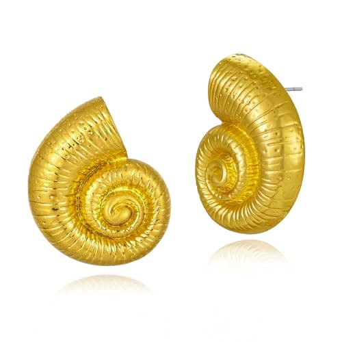 Conch Sell Earrings Gold Stud Earrings for Women Shell Earrings Ocean Summer Jewelry - Image 1