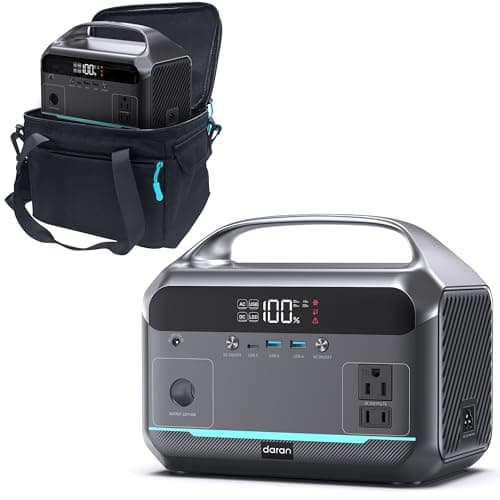 Portable Power Station, 288Wh (90,000mAh) LiFePO4 Battery, 350W (600W Peak) Power Bank with AC Outlet, Mini Solar Generator 7-Port Design, 2.1Hrs Fast Charing for Emergency, Hurricane (Solar Optional) - Image 1