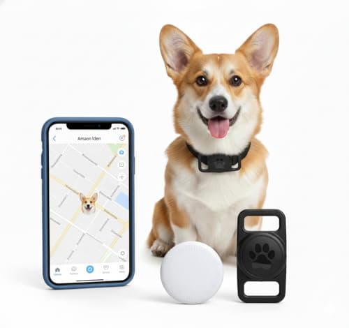 Smart Pet Location Tag with Holder – No Monthly Fee, Compatible with Apple Find My (iOS Only), Lightweight Anti-Lost Locator for Pets, Bags, and Personal Items