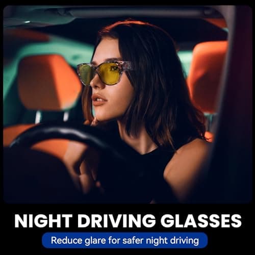 Xfeel Night Driving Glasses for Women - Anti Glare Night Vision for Low-Light Conditions - Thumbnail 2
