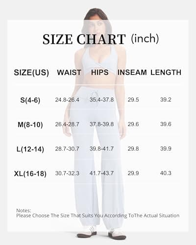 MOOSLOVER Women Bubble Yoga Pants Drawstring Fold Over Flare Leggings Pilates Casual Lounge Pant(XL,Blue) - Thumbnail 5