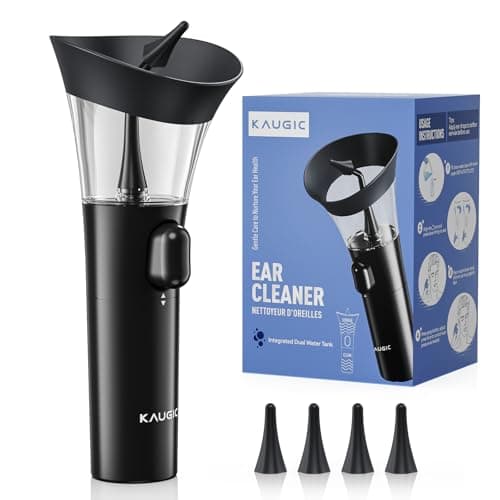 KAUGIC Manual Ear Wax Cleaner – Safe, Comfortable & Easy to Use Seamless One-Hand Operation, Black - Image 1