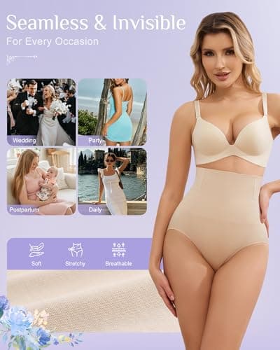 YADIFEN Tummy Control Shapewear High Waisted Underwear for Women, Seamless Girdle Steel Boned Butt Lifting Panties - Thumbnail 6