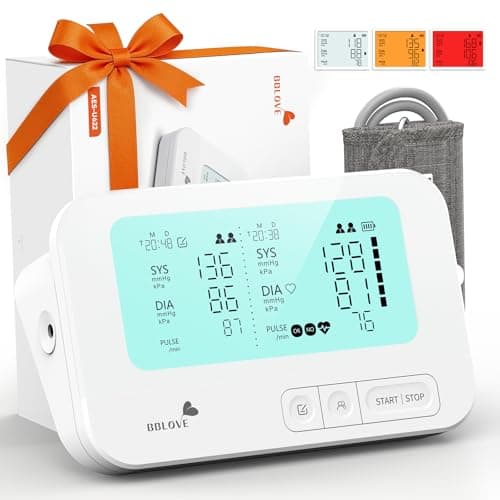 BBLOVE Blood Pressure Monitor for Home Use FSA&HSA Eligible, Medical-Grade Accuracy,Automatic Upper Blood Pressure Monitor with Three-Color Warning and 2-User Memory, Large Backlight Display - Image 1