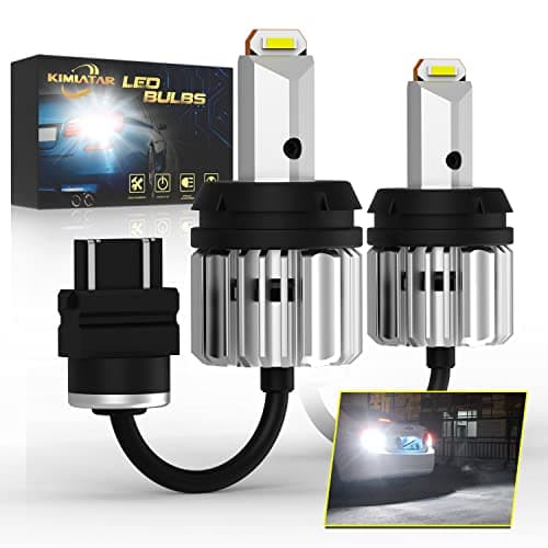 KIMLATAR 3157 LED Bulbs for Back Up Reverse Lights, CANBUS Error Free, CSP 6-SMD 300% Upgraded 6500K High Brightness 3156 LED Reverse Light Bulbs（Pack of 2）