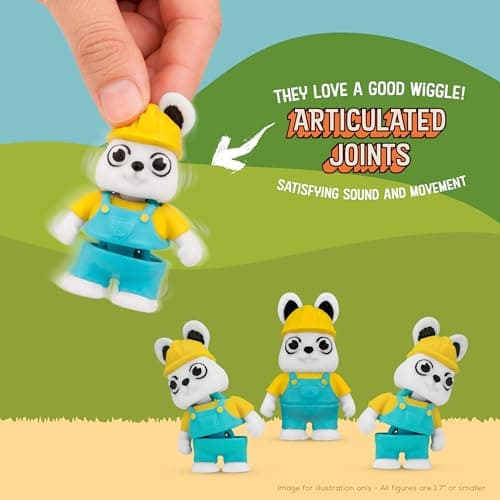 Distractibles Bunny Mystery Box, 8 Articulated Bunny Figures with Easter Basket Container, Random 3D Figures and Egg Top Lid - Thumbnail 4