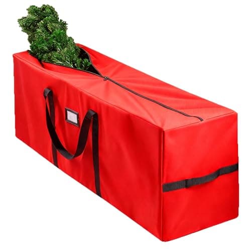 Christmas Tree Storage Bag, 600D Oxford Fabric with Reinforced Carrying Handles and Dual Zippers, Heavy Duty Tree Bag Waterproof, Extra Large Moving Bags Transparent Pocket, 7.5 ft - Image 1