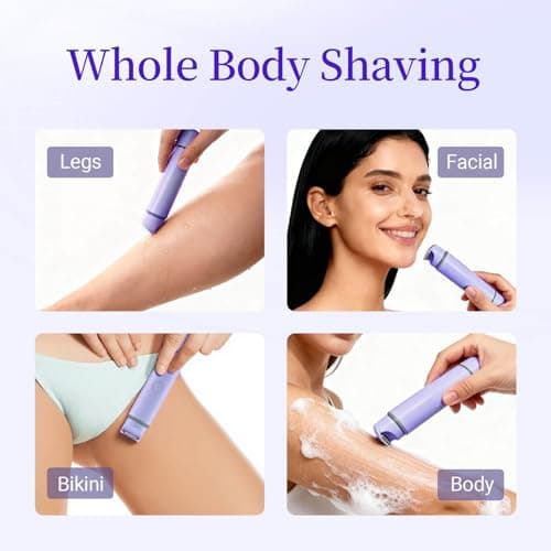 Bikini Trimmer for Women, 2-in-1 Electric Razor & Pubic Hair Trimmer, IPX6 Waterproof Bikini Shaver with 0.1-4 mm Combs, USB Charge, Painless Razors for Women Legs Underarms Face (Lalic) - Thumbnail 5