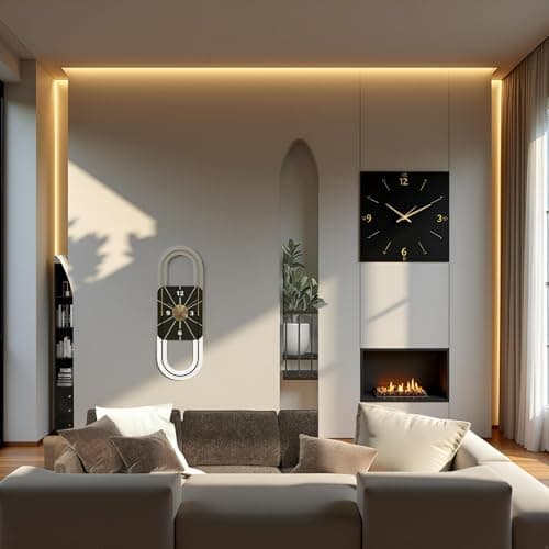 XGGJWW 34x11 Inch Large Modern Wall Clock – Silent Non-Ticking Decorative Battery Operated Clock for Living Room, Bedroom, Kitchen, Office - Thumbnail 3
