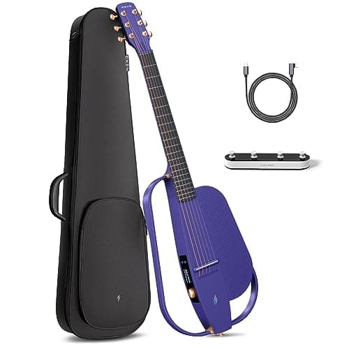 Enya NEXG 2 Basic Acoustic-Electric Guitar Carbon Fiber Travel Guitar Smart Acustica Electric Guitarra for Adults with 50W Wireless Speaker, Footswitch, and Gigbag