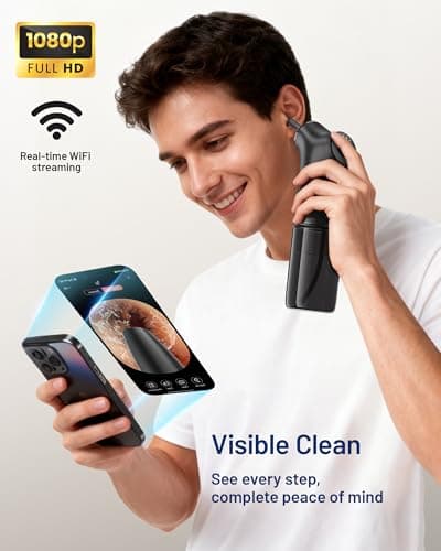 KAUGIC Smart Visual Ear Wax Removal with 1080P Camera - FSA HSA Eligible - Electric Ear Cleaner Kit with 4 Modes - 10 Ear Tips - Ear Irrigation&Flushing Kits for Adults - Thumbnail 2