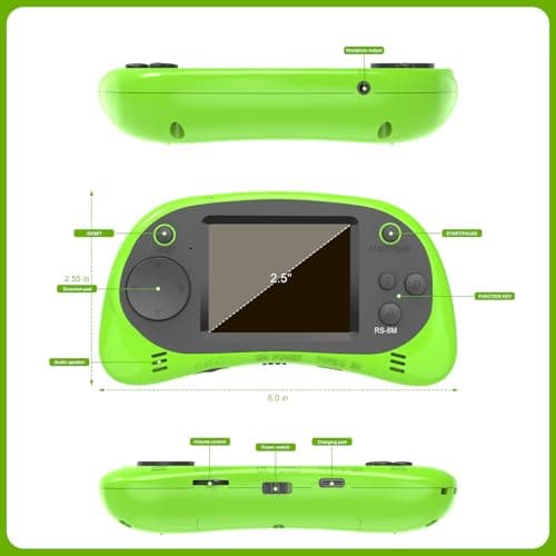 Handheld Games for Kids -16 Bit Retro Video Game with 220 HD Electronic Games - 2.5'' IPS Portable Travel Game Gifts for Boys Girls Ages 4-12 - Thumbnail 5