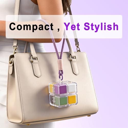 Fynvotriax Weekly Pill Organizer - Foldable Travel Pill Organizer Magic Cube - Large Daily Pill Case for Fish Oil, Medicine, Vitamins, Supplements, Sugar - Thumbnail 2