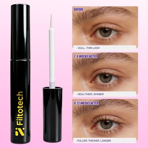 Filtotech Lash Serum for Eyelash Growth, Eyelash Serum for Boosting Volume, Thickness & Lengthen, Enhance Natural Lashes with Precision Brush - Thumbnail 2