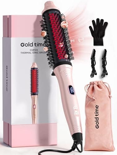 Infrared Thermal Brush, 2026 Upgrated Negative Ion Thermal Round Brush for Women Girls Hair Care, Larger Barrel for Faster Blowout, 6-Temp, Dual Voltage, No Damage, LED Display, 1.7 Inch Salon Styler