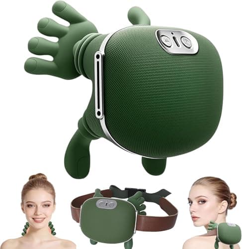 Qxrlithn Neck Massager with Heat, Simulating Authentic Palm-Style Neck and Shoulder Massage, 4D Kneading Massage Relieves Fatigue and Relaxes Muscle Tension(Green) - Image 1