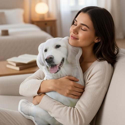 thobac Pet Photo Custom Pillow - Memorial Gift for Pets in Cat and Dog Face Shape, Ideal for Valentine’s Day and Father’s Day - Thumbnail 6