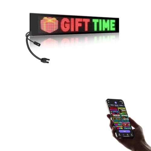 Large Programmable P5 Resolution LED Sign, Indoor Window LED Signs, Bluetooth App, for Business Bars Gaming Rooms Restaurants Festivals