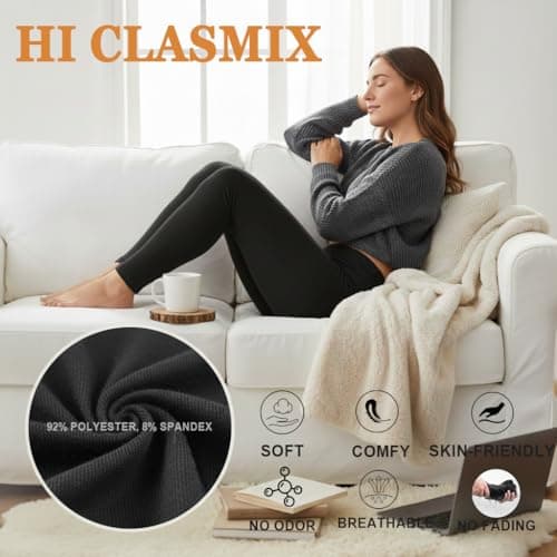 Leggings for Women 3 Pack-High Wasited Tummy Control Yoga Pants Clothing Leggungs Leggin Leggongs Eggings Leggind Yogo Tighto Militaryk Fomely Workour Comression(3 Pcs Black+White+Green,S-M) - Thumbnail 4