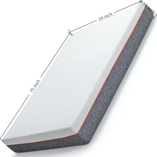 Marsail 10 Inch Twin Size Mattress, Cooling Gel Memory Foam, Fiberglass Free Breathable Cooling Bed Twin Mattress, Medium-Firm in A Box - Thumbnail 2